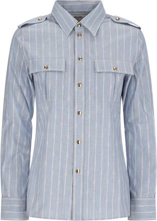 Celine Camicia Reporter - Dames - Overhemden - Blauw - XS - Katoen - Overhemden
