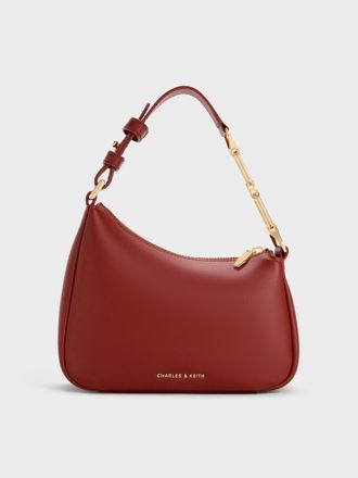 Charles & Keith Mini Agatha Chain-Accent Shoulder Bag