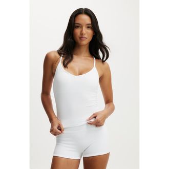 Cotton On Womens Active Ultra Soft Scoop Racer Back Tank in White at Nordstrom, Size Medium