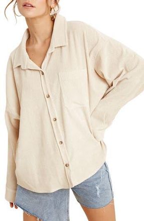 Wishlist Oversize Corduroy Shacket in Sand at Nordstrom Rack, Size Large/x-Large
