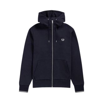 Fred Perry Heren, Sweatshirts & Hoodies, Blauw, Maat: 2XL Katoen