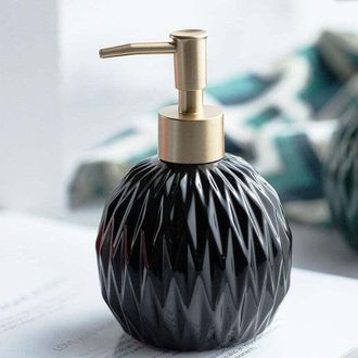 OEM Dispensador De Jab&oacute;n De Cer&aacute;mica Dorada Para Ba&ntilde;o. Dispensador De Jab&oacute;n Con Relieve Para Fregadero De Cocina. 400 Ml. Dispensador De Jab&oacute;n L&iacute;quido Par