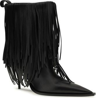 Balenciaga Womens Black Calf Leather Bos Taurus Ankle Boots