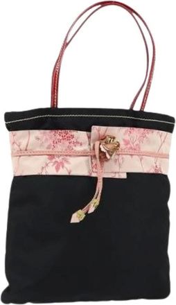Prada Pre-owned Tote Bags, female, Black, Size: ONE SIZE Pre-owned Nylon Tote Bag