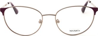 Max & Co. MO5100 Round Metal Frame Eyeglasses - Rose Gold