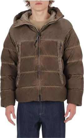 C.P. Company Eco-Chrome R Mixed Goggle Down Jacket - - Jackets - Uomo - Marrone - L