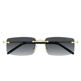 Montblanc Sunglasses, unisex, Yellow, Size: 56 MM Mb0443S Rectangle Sunglasses