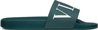 Valentino Garavani VLTN embossed logo slides - men - Plastic/Plastic/Plastic - 42 - Green