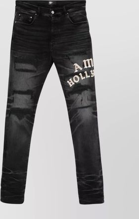 Amiri hollywood repaired jean distressed skinny jeans