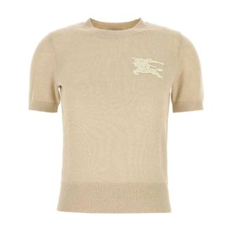 Burberry Round-neck Knitwear, female, Beige, Size: XS Anisa Round-neck Knit
