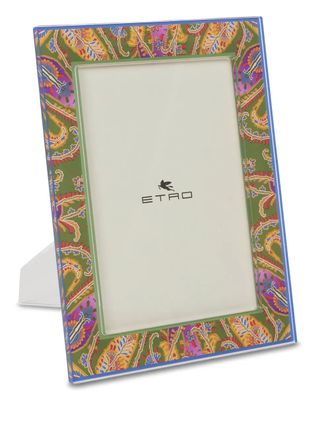 Etro Home Paisley photo frame - unisex - Methyl Methacrylate - OS - Green
