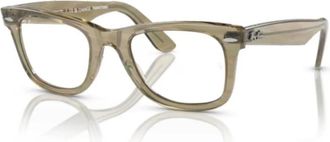 Ray-Ban Bio-Acetaat Wayfarer Zonnebril - unisex - Brillen - Beige - 50 MM - Katoen - Accessoires