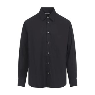 Christophe Lemaire Casual Shirts, male, Blue, Size: M Regular Shirt