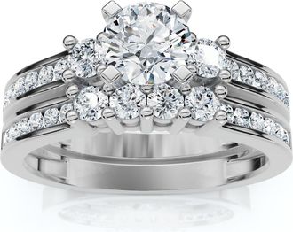 Pompeii3 1/2ct Diamond Engagement Wedding Ring Semi Mount 14K White Gold