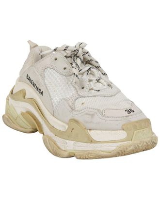 Balenciaga Womens Leather Triple Sneaker (Authentic Pre-Loved)