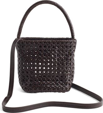 Madewell The Handwoven Cane Mini Bag in Dark Carob at Nordstrom Rack