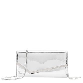 Jimmy Choo London Emmie Mirror Fabric Clutch Bag