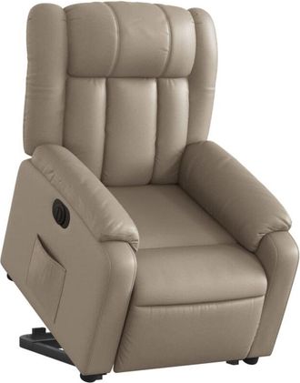 vidaXL Vidaxl - Sill&oacute;n Elevable El&eacute;ctrico Cuero Artificial Capuchino