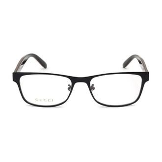 Gucci Rectangle Full Rim Eyeglasses - Black