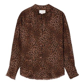 MC2 Saint Barth Shirts, female, Brown, Size: L Cristal Long Sleeve Shirt