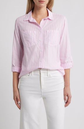 Beach Lunch Lounge Annalisa Stripe Shirt in Pink Icing at Nordstrom, Size Medium