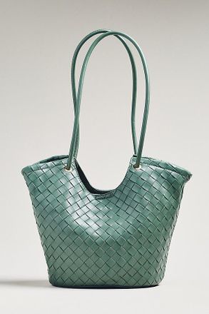 Melie Bianco Woven Bucket Tote