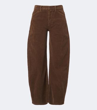 Nili Lotan Tribeca corduroy barrel-leg pants