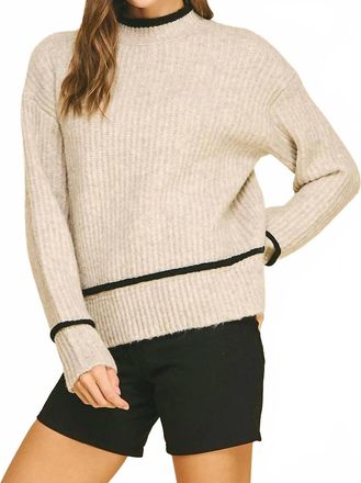 Pinch Design Boldly Basic Ribbed Sweater In Oatmeal