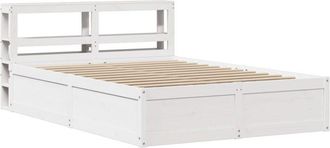 vidaXL Vidaxl - Estructura De Cama Con Cabecero Madera Pino Blanco 120x200 Cm