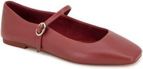 Kenneth Cole Jasper Mary Jane Flat in Rio Red Leather at Nordstrom Rack, Size 6.5