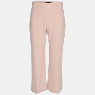Theory Peach Crepe Wide Leg Trousers M