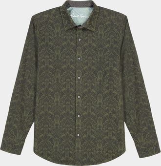 Robert Graham Mens Damask Classic Fit Button-Down Shirt