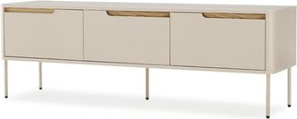 Koketto Home Mueble TV de 150 cm en color beige con puertas