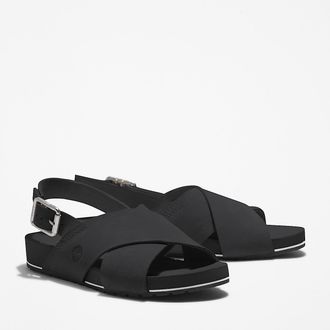 Timberland Sandale TIMBERLAND MALIBU WAVES BASIC BACKSTRAP SANDAL, Damen, Gr. 40, jet schwarz, Leder, Schuhe Sandale, aus Leder