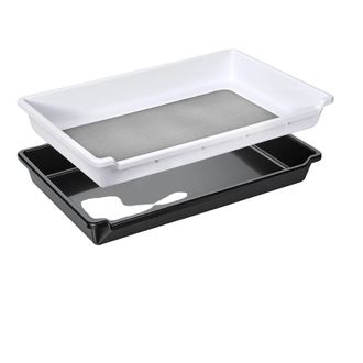 OEM Tabla De Cortar, Dise&ntilde;o De 2 Niveles, Estructura De Lados Altos, Color Negro