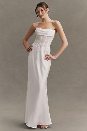 Jenny Yoo Exclusive: Jenny Yoo Danica Strapless Corset Maxi Dress