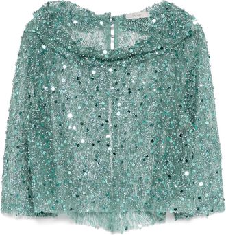Fely Campo Top con paillettes - Verde