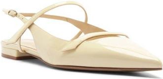 Alexandre Birman Tita Pointed Toe Slingback Flat in Creamy at Nordstrom, Size 10.5