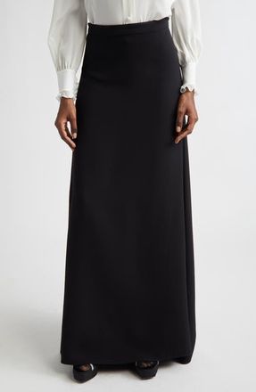 Valentino Silk Cady Couture Skirt in Black at Nordstrom, Size 6 Us