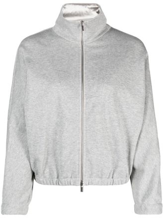 PESERICO Felpa effetto m&eacute;lange con zip - Grigio