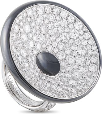 De Grisogono 18K White Gold 6.76 ct Diamond Statement Ring DG25-110625