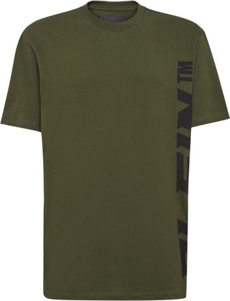 Philipp Plein Tops, Heren, Groen, 3Xl, Katoen, T-Shirt Ronde Hals