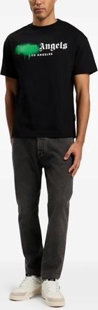 Palm Angels T-shirt Spray City Los Angeles con logo - Nero