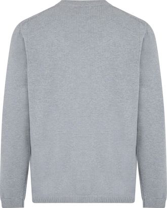 Stone Island Mens Crew Neck Cotton Sweater Grey Sweatshirts