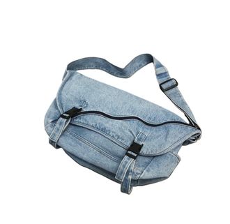 Generic Denim Messenger Bag, Unisex Multifunctional Crossbody Bag, Suitable for College Students, Fashionable Cargo Bag