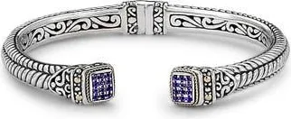 Samuel B. Woven Pav&eacute; Tipped Bangle in Amethyst at Nordstrom Rack