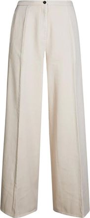 Forte_Forte Broeken, Dames, Wit, 2Xs, Katoen, 15029 My Pants