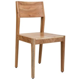 Wanderlust Deco Silla de comedor de madera con acabado natural 47x46x84
