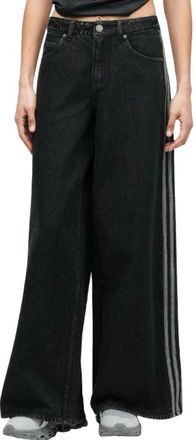 adidas Denim 3-Stripes Track Trousers - female - Adidas - Skateboarding - Black - W25 - Sport