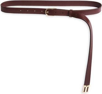 Victoria Beckham Dorian B Finite Belt in Dark Burgundy at Nordstrom, Size X-Small/small